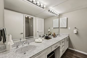 Dual-sink bathroom vanities
